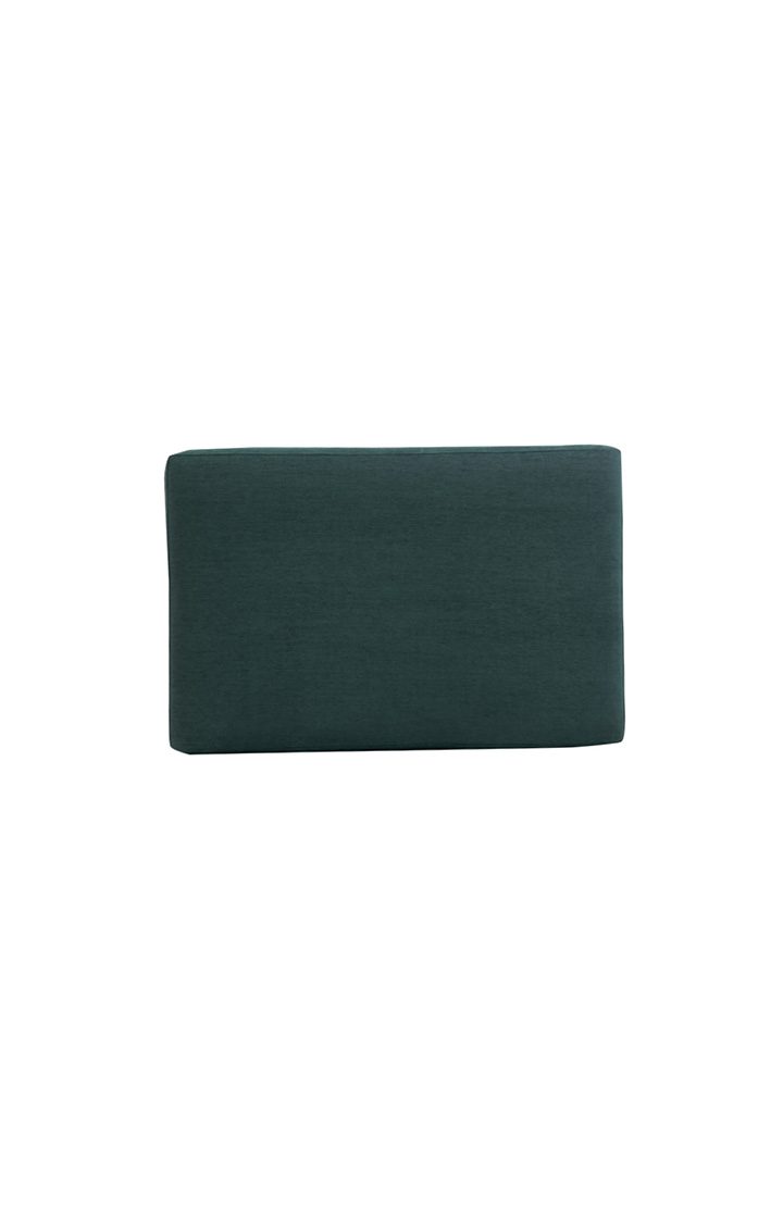 neudot Hailey Fabric Ottoman | Entry Way Stool | Wooden Legs | Castle Green Colour