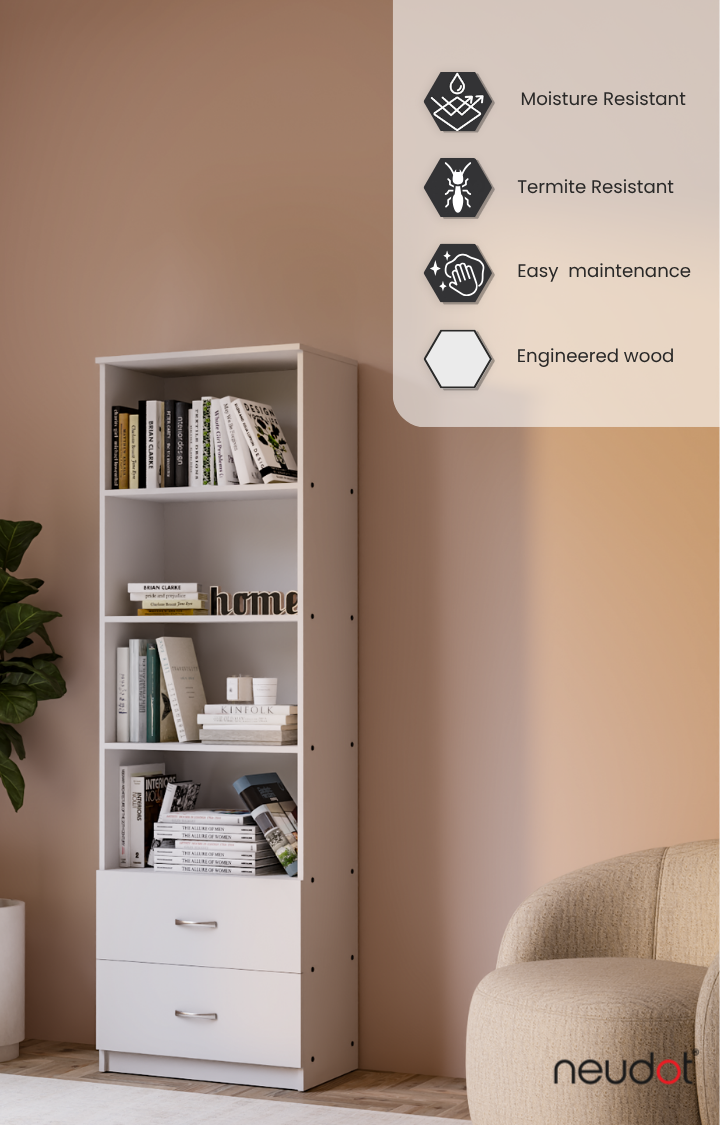 Tolstoy Bookshelf/Display Unit - White