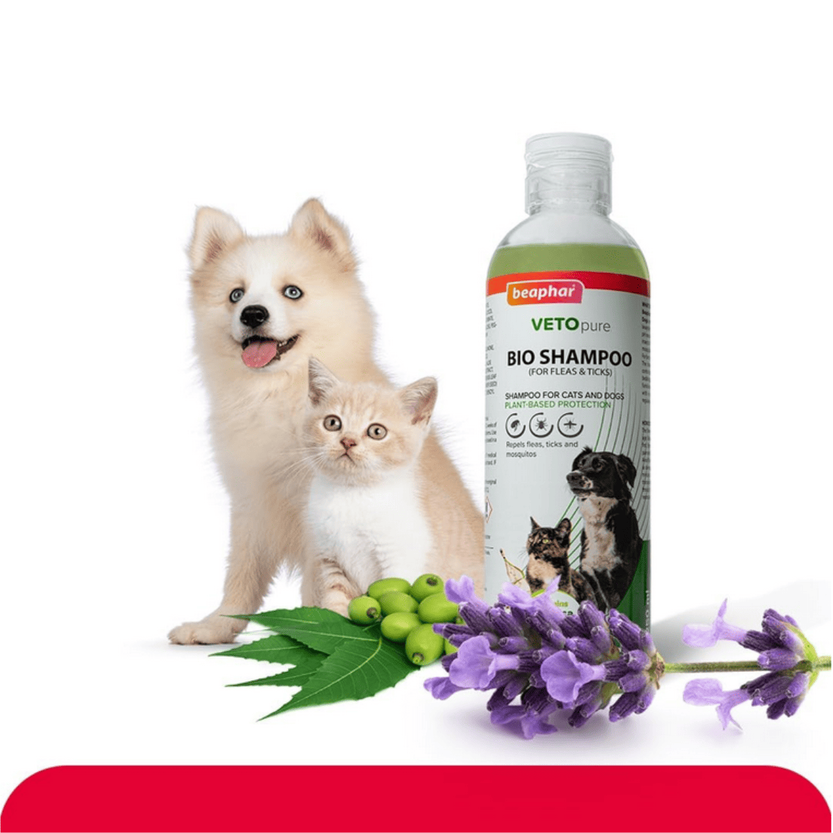 Beaphar Bio Ticks, Fleas & Biting Lice Remover Dog & Cat Shampoo