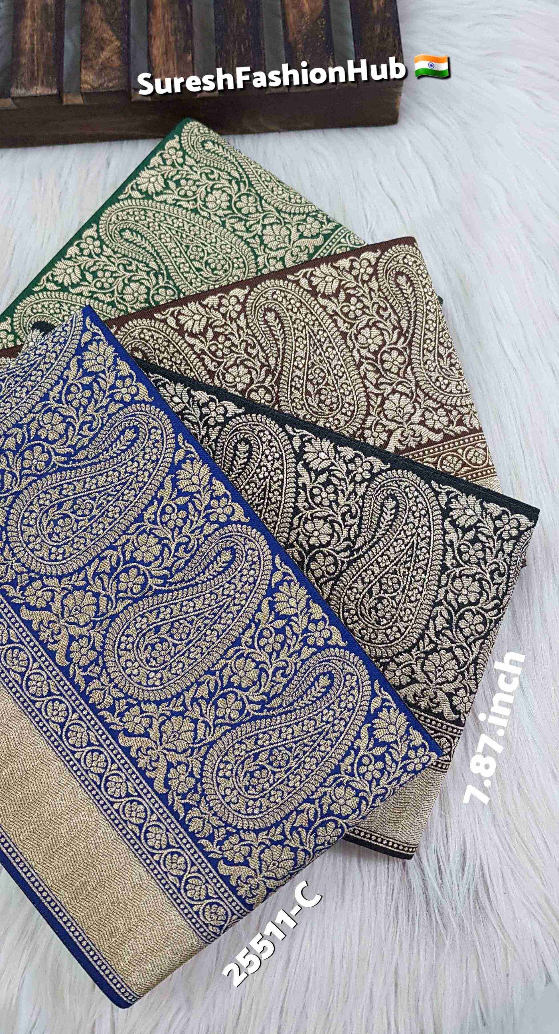 Green Splendor Banarasi Keri Lace