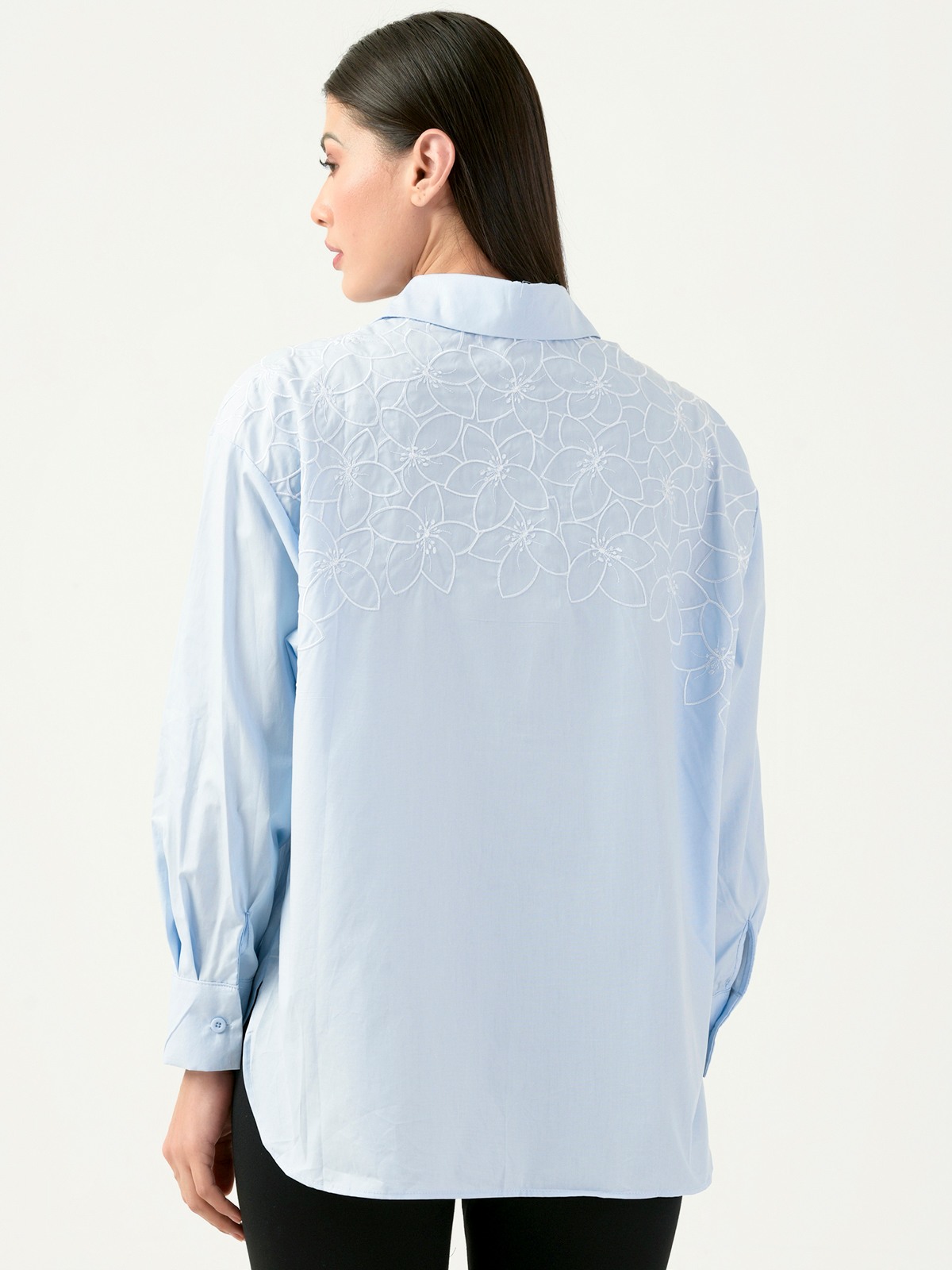 Albion Women Smart Premium Sky Casual Shirt