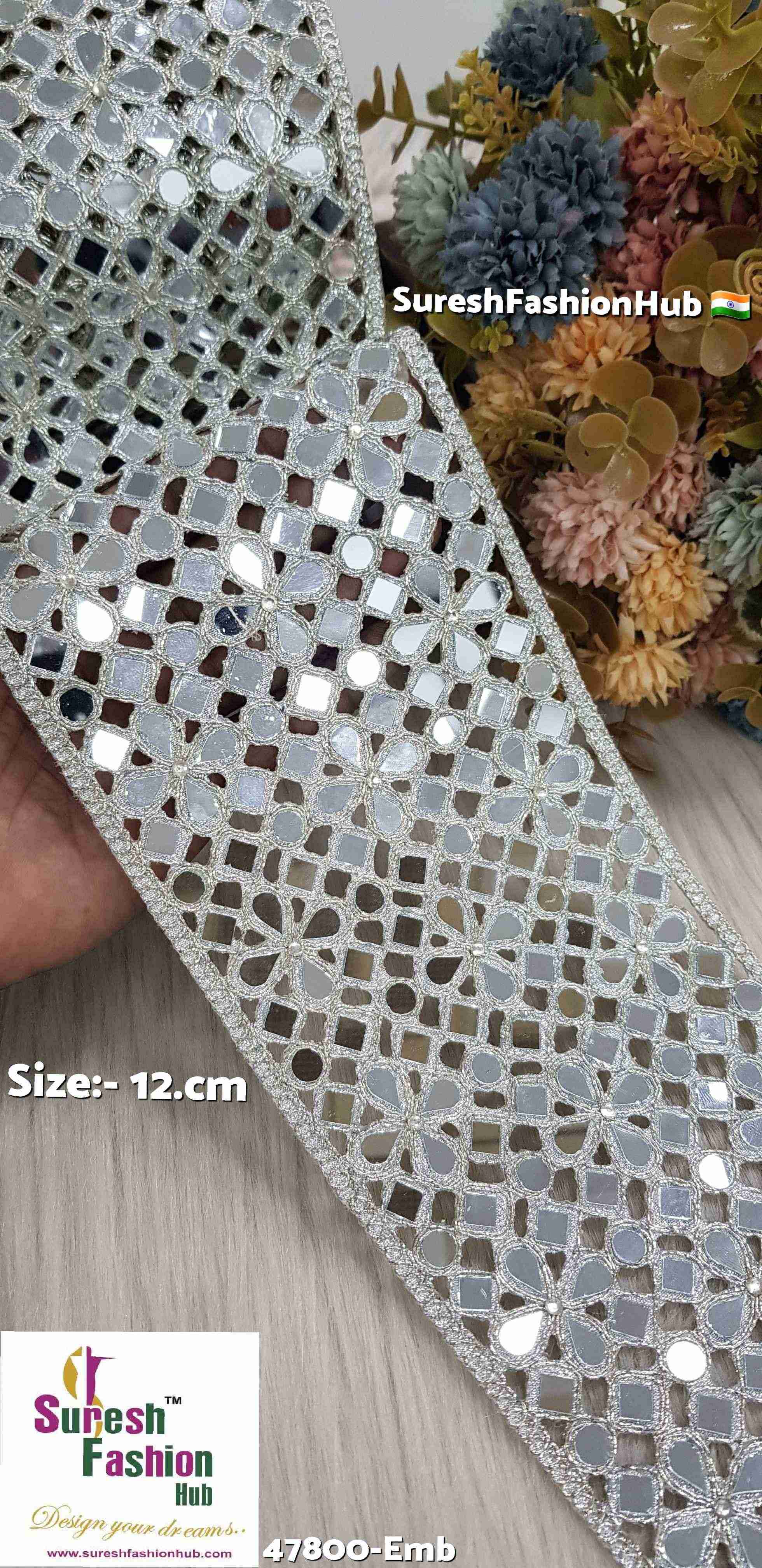 Aqua Prism Luxe Mirror Embroidery Lace – Water | 47800-Emb