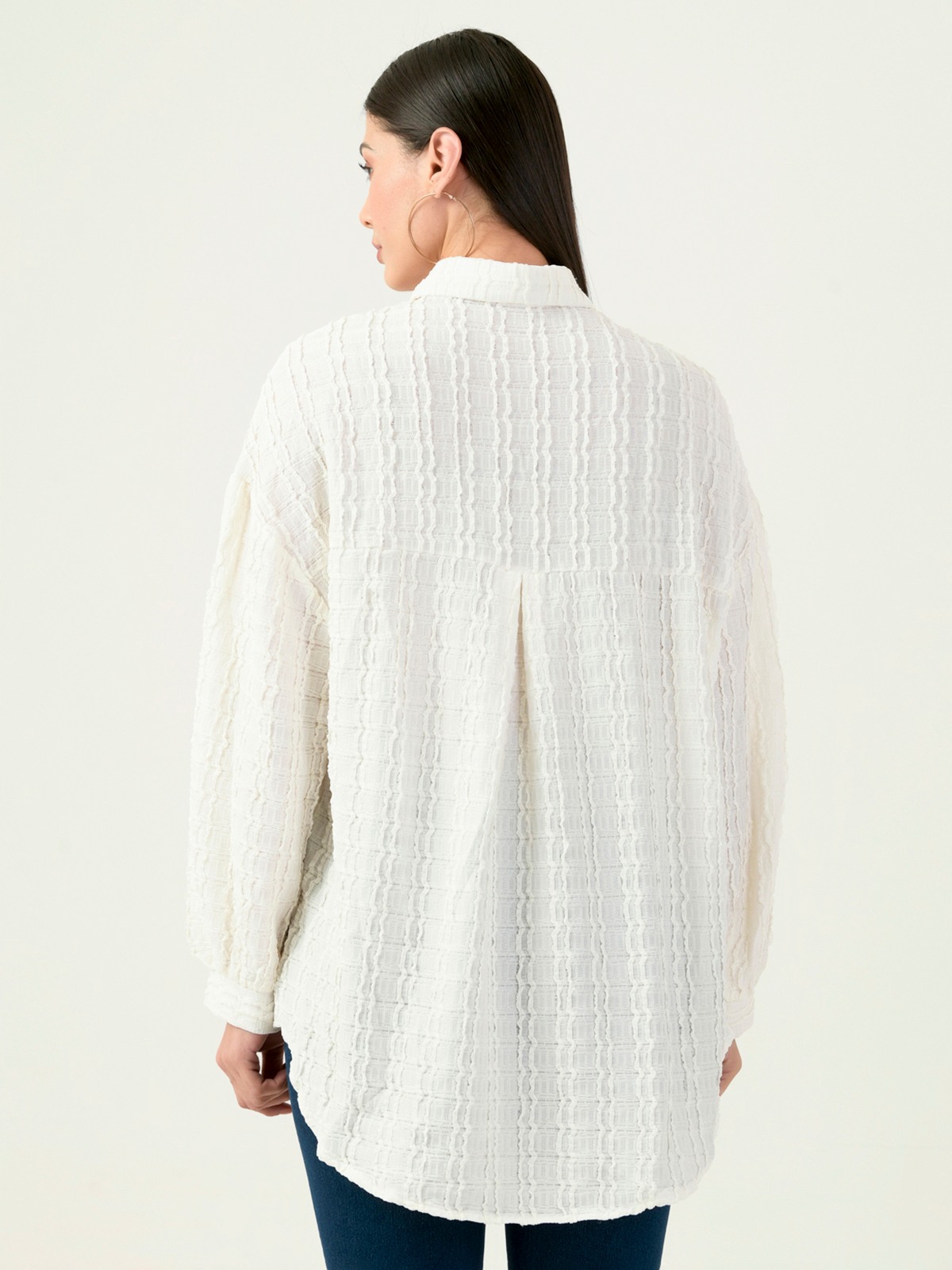 Albion Women Smart Premium Cream Casual Shirt