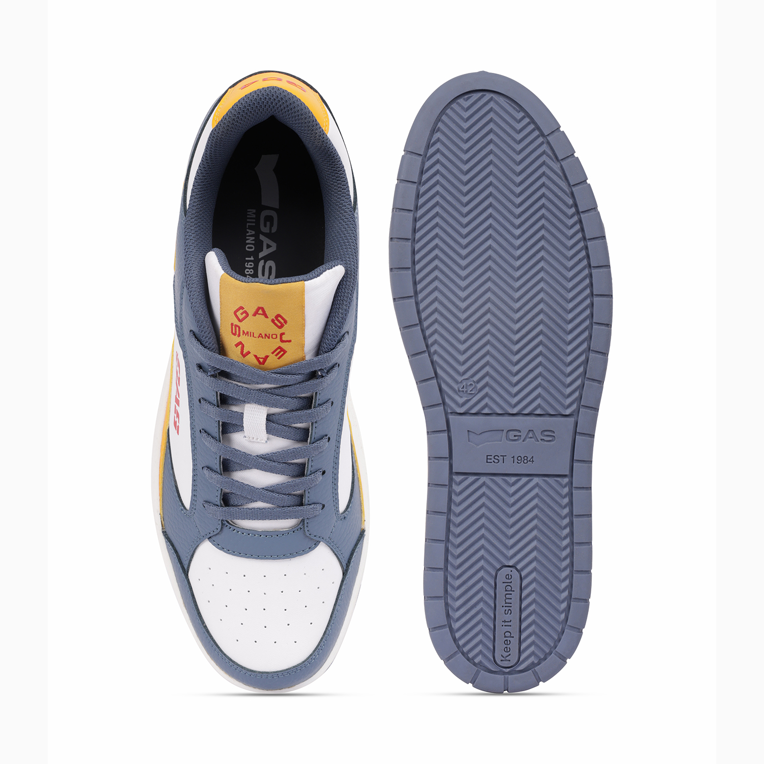 Men Pulse X White Blue Sneakers