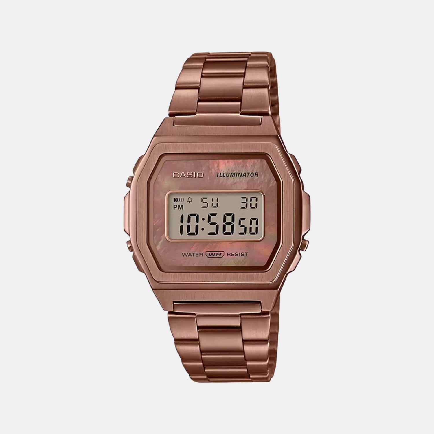 Vintage Unisex Digital Stainless Steel Watch D197 - A1000RG-5EF