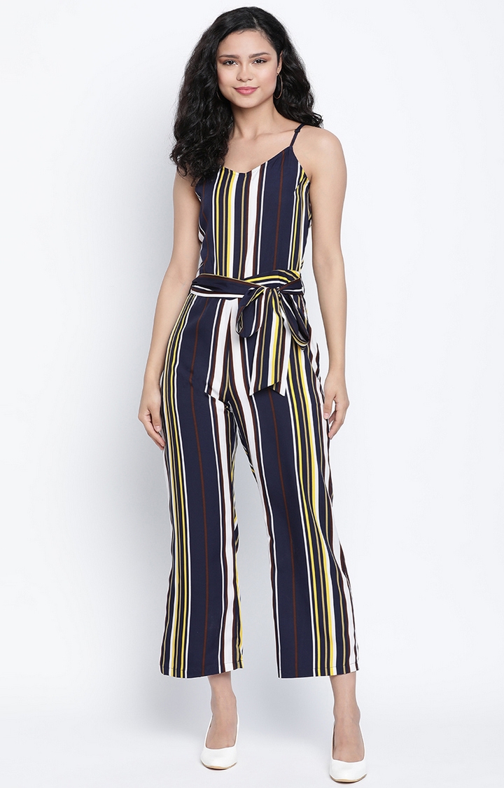 DRAAX fashions | Draax Fashions Multicoloured Striped Jumpsuit 0