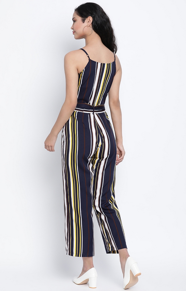 DRAAX fashions | Draax Fashions Multicoloured Striped Jumpsuit 4