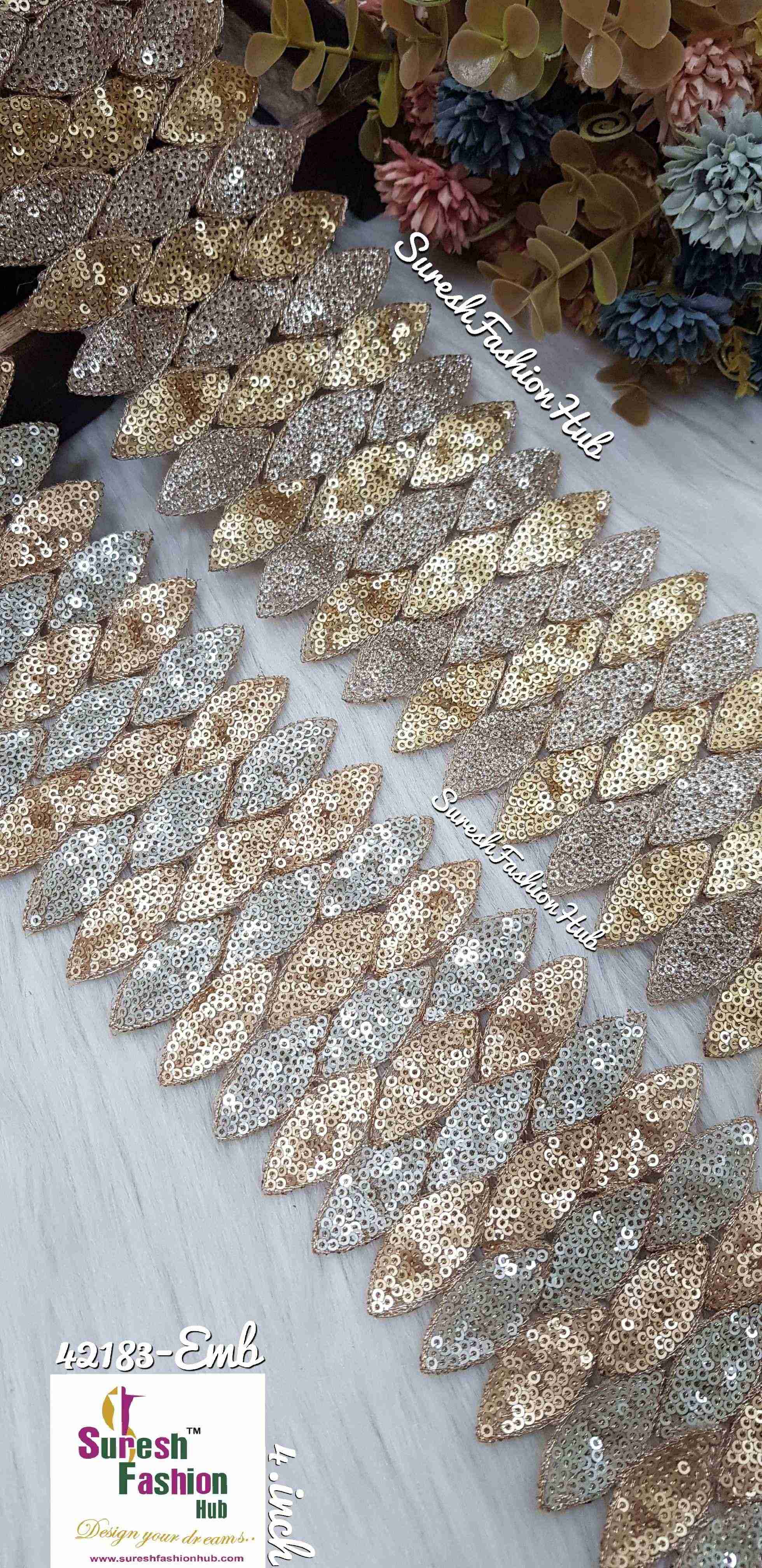 Champagne Gold & Silver Sequence Designer Trim