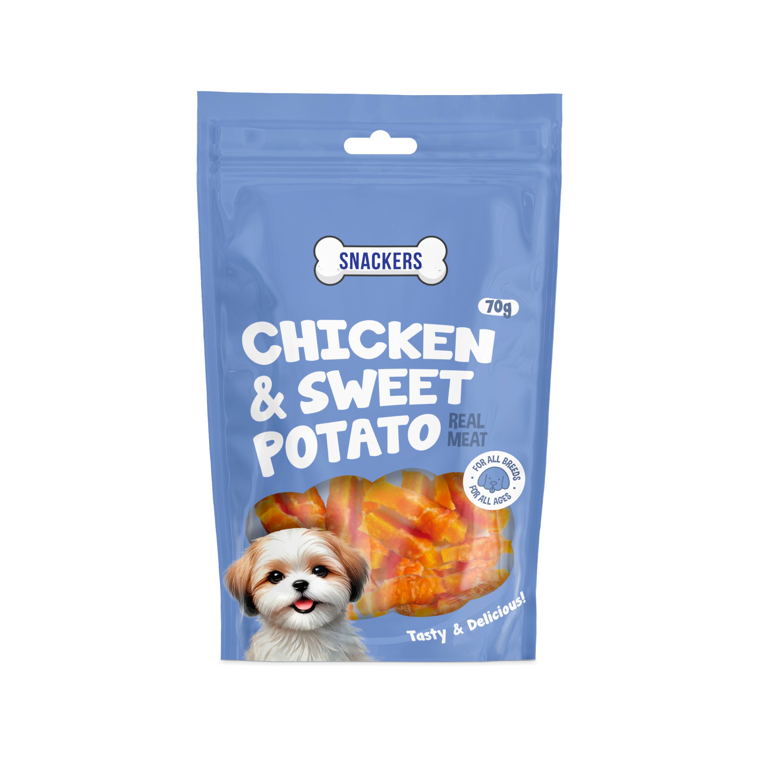 Snackers Chicken & Sweet Potato Dog Treats 70g CL
