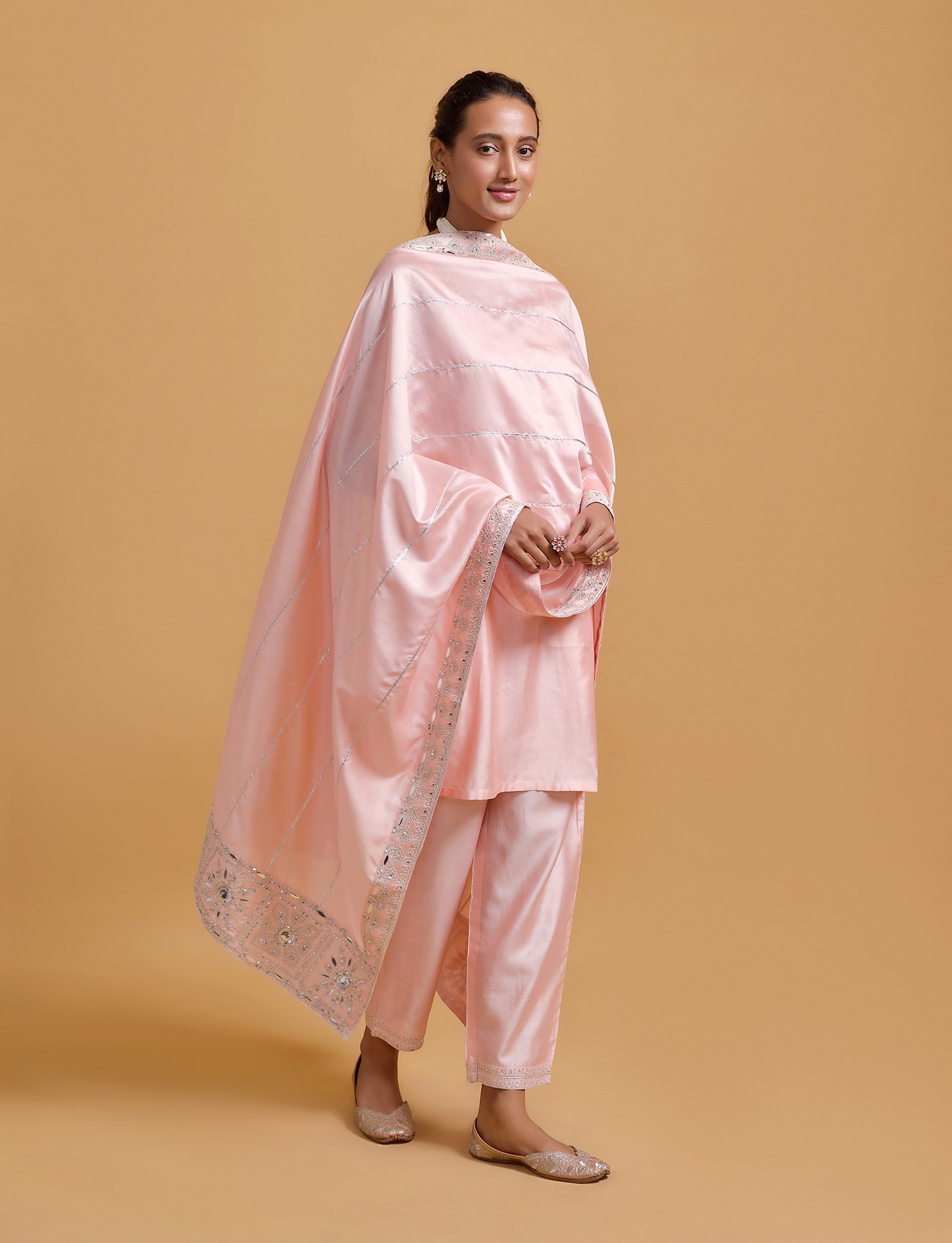 Zeenat Pink Heavy Dupatta