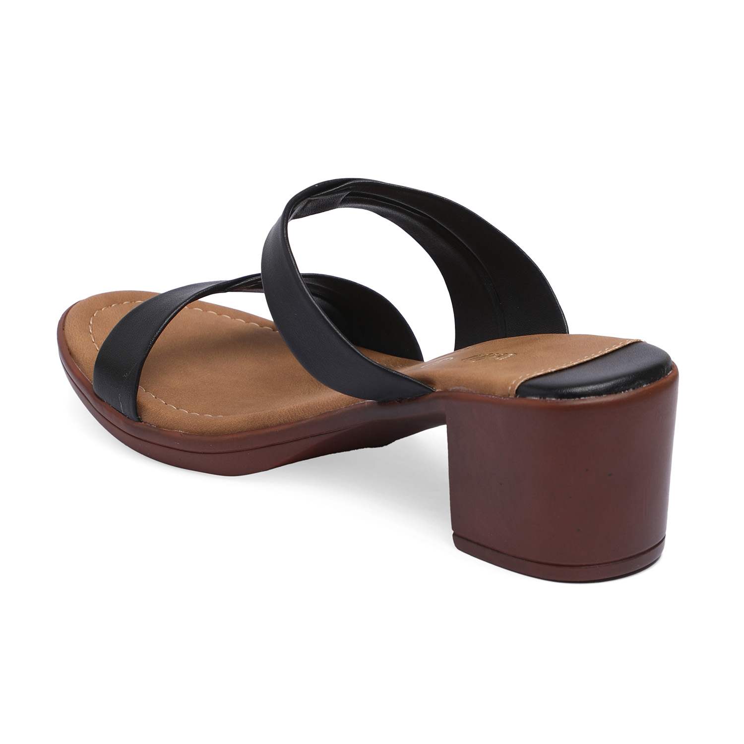 Trendy Women Black Block Heel Sandals
