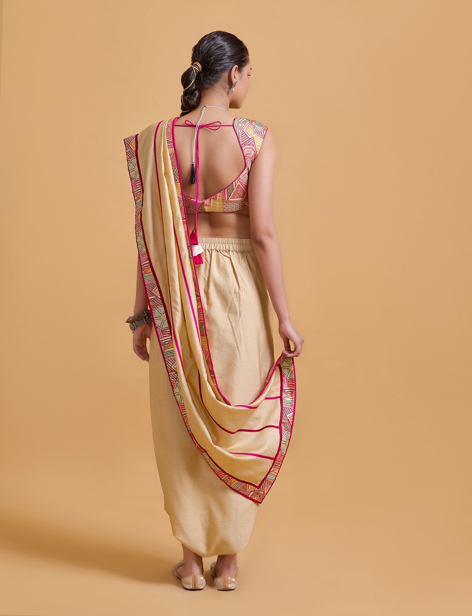 Mithai Beige Harem Saree