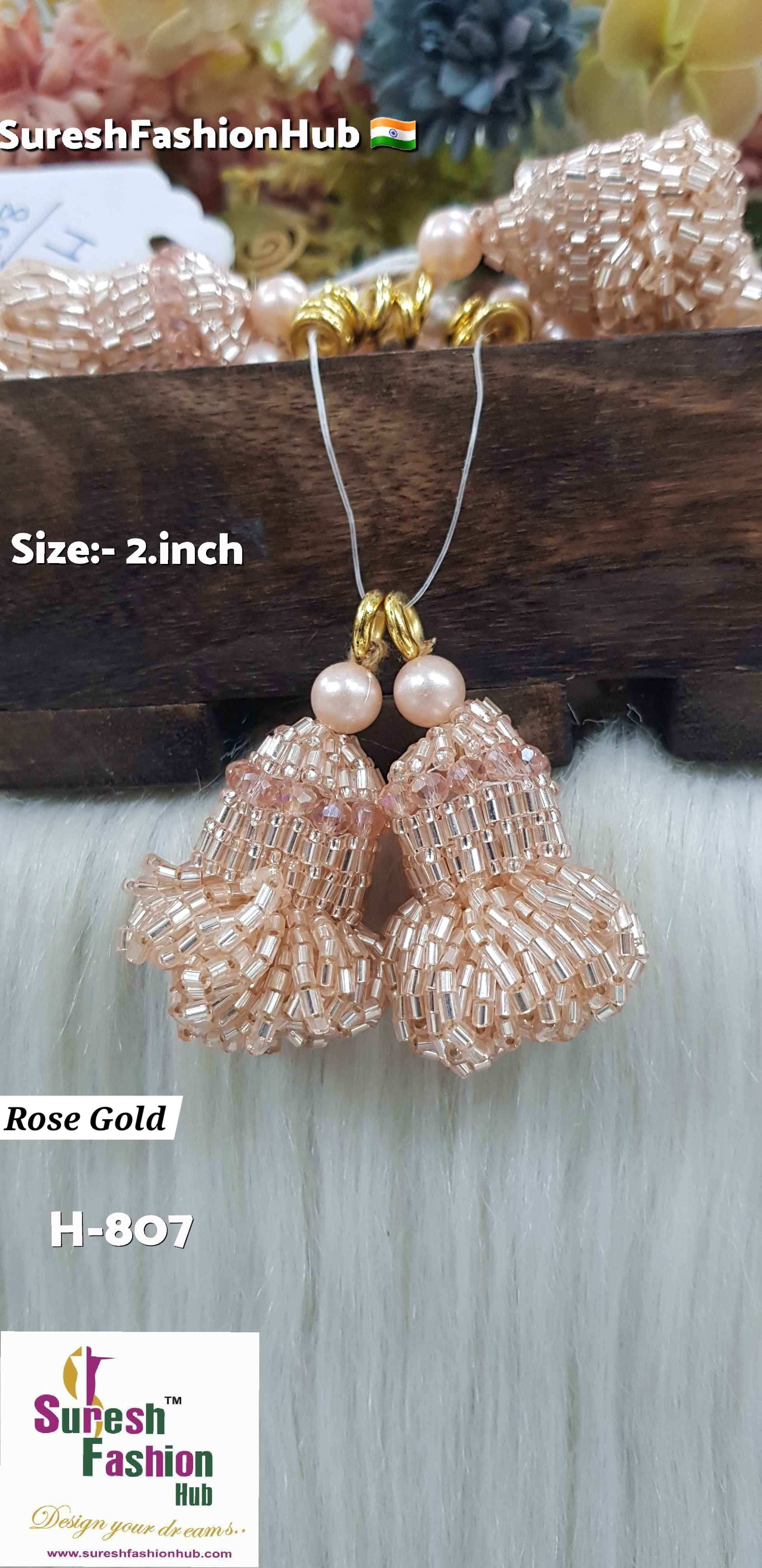 Rose Gold Temple Pearl Tassel