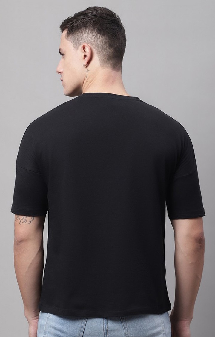 Men's  Whats Inside Printed Black Color Regular Fit Tshirt