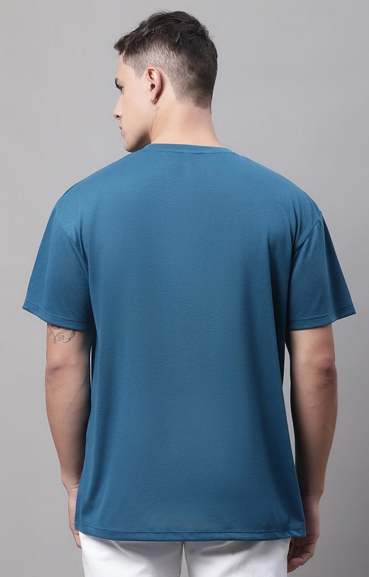Men's  Legend Printed Teal Color Oversize Fit Tshirt