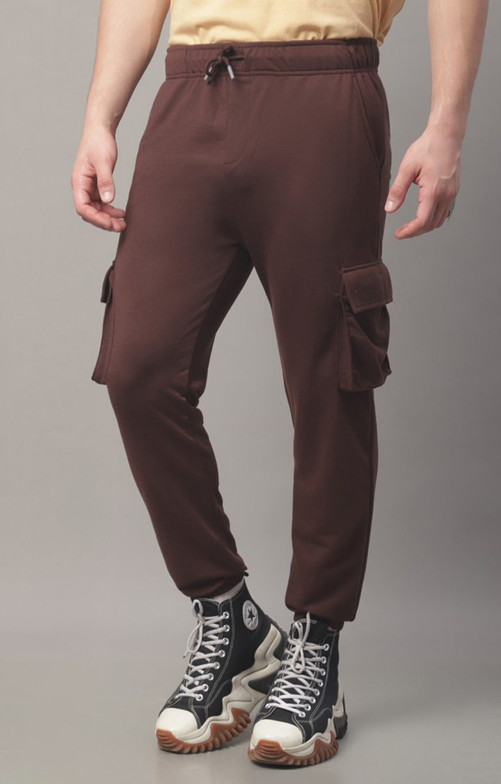 Men's Brown Cargo Joggers