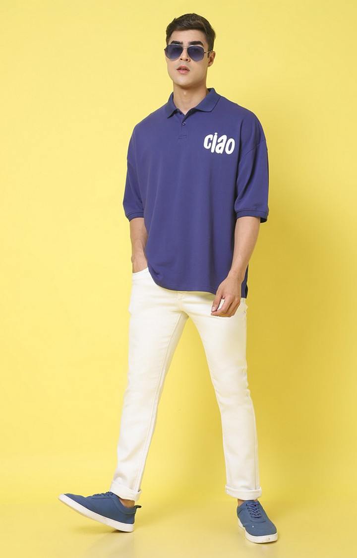 Men's Take Care Of Yourself Oversize Polo T-shirt