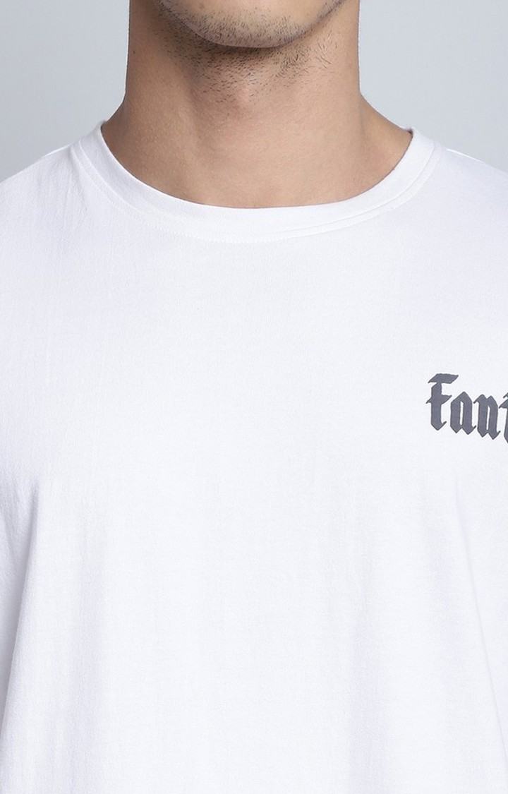 Men's  Lets Escape From Reality Puff Print Premium Oversize Tshirt