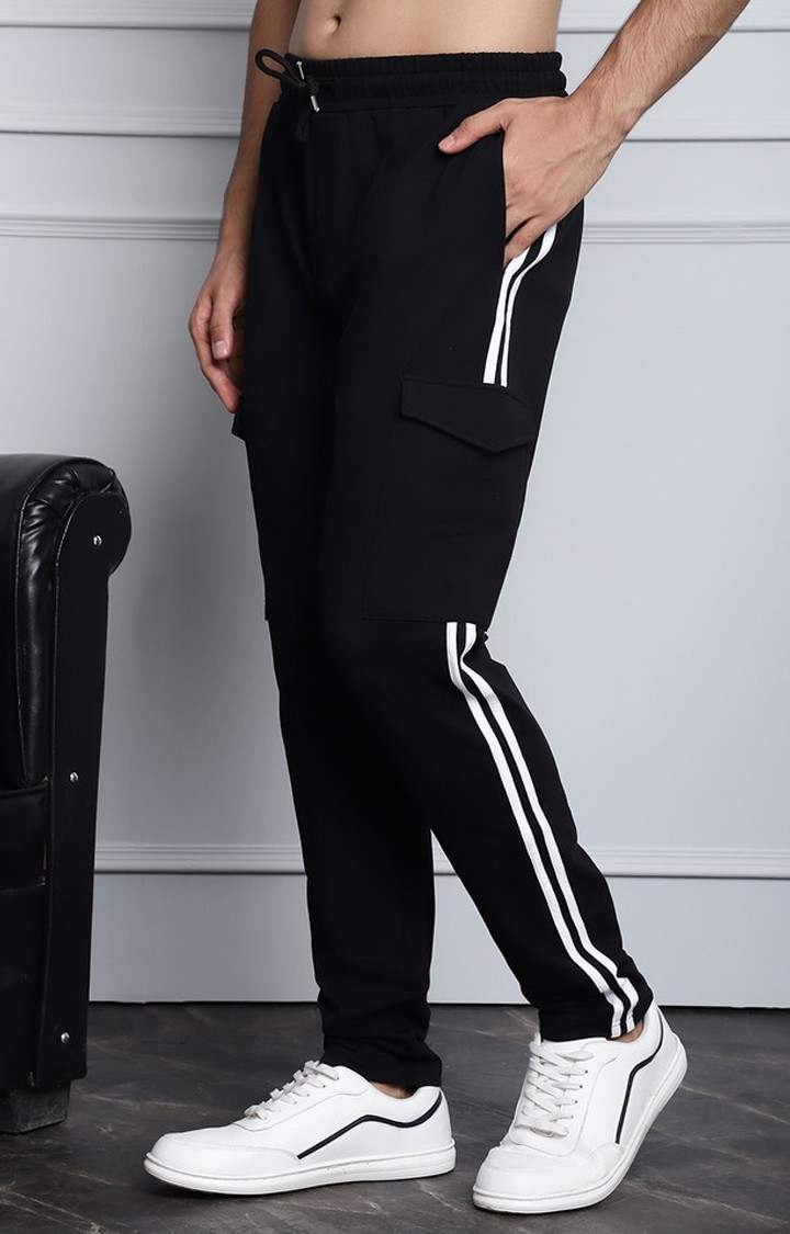 Men's Regular Black Jogger With Pocket
