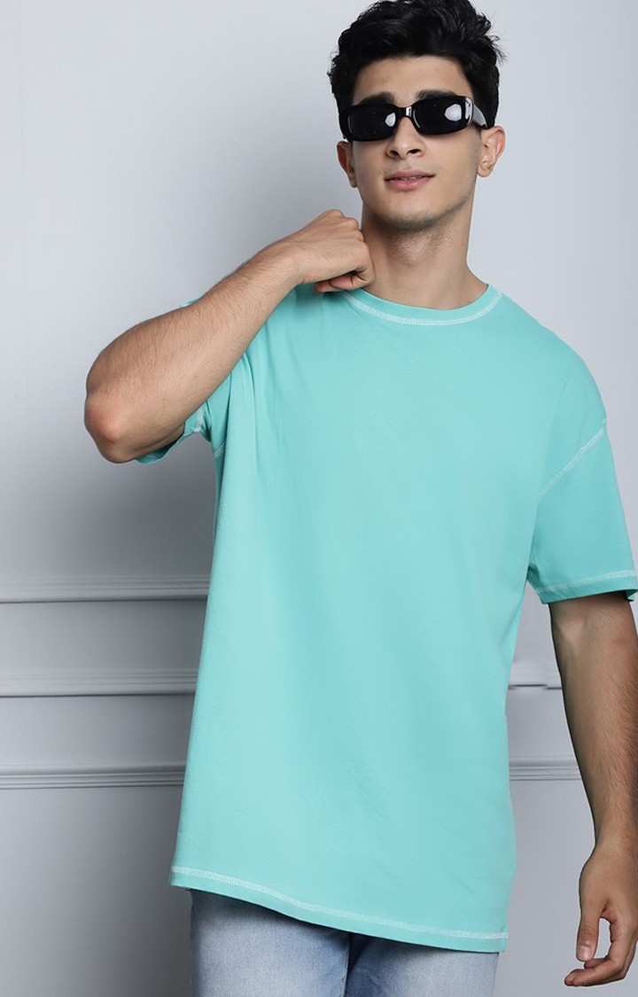 Men's  Contrast Stitch Detail Oversize Fit T-Shirt