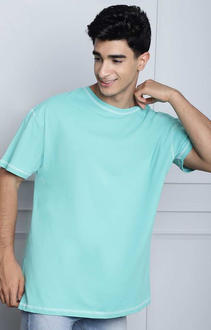 Men's  Contrast Stitch Detail Oversize Fit T-Shirt