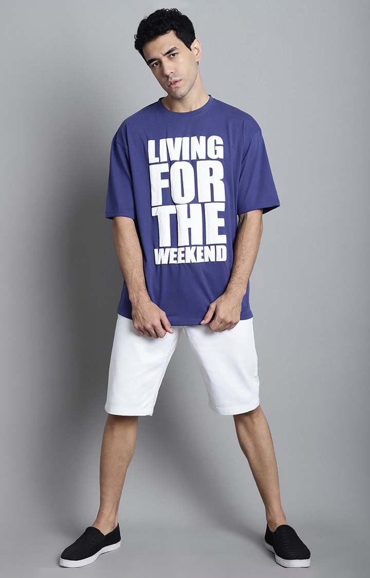 Men's  Living For The Weekend Premium Oversize Tshirt