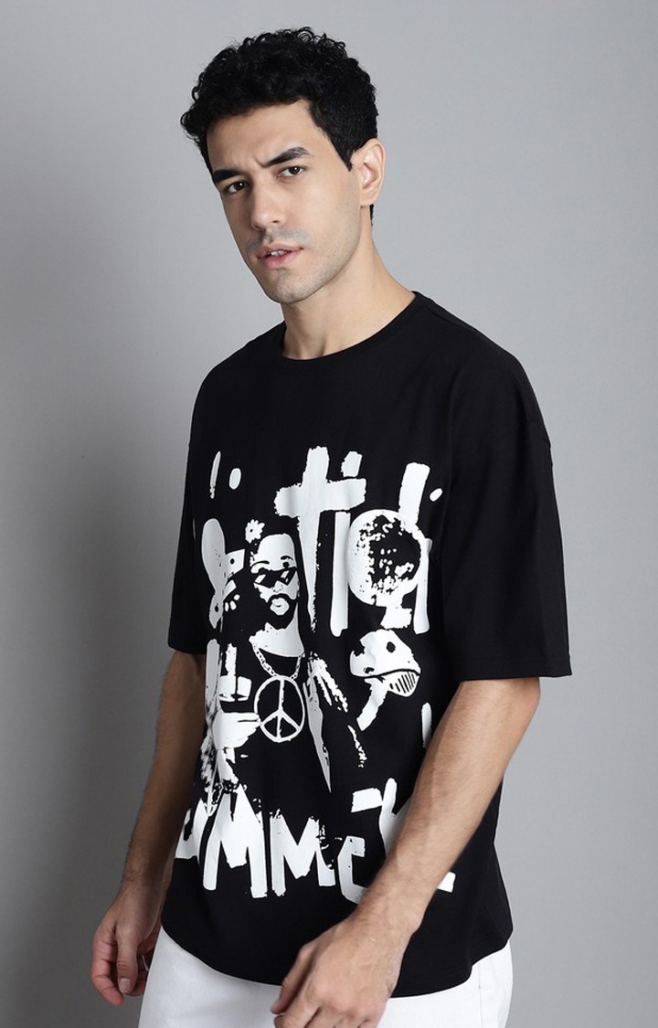 Men's  Clubbing Premium Black Oversize Tshirt