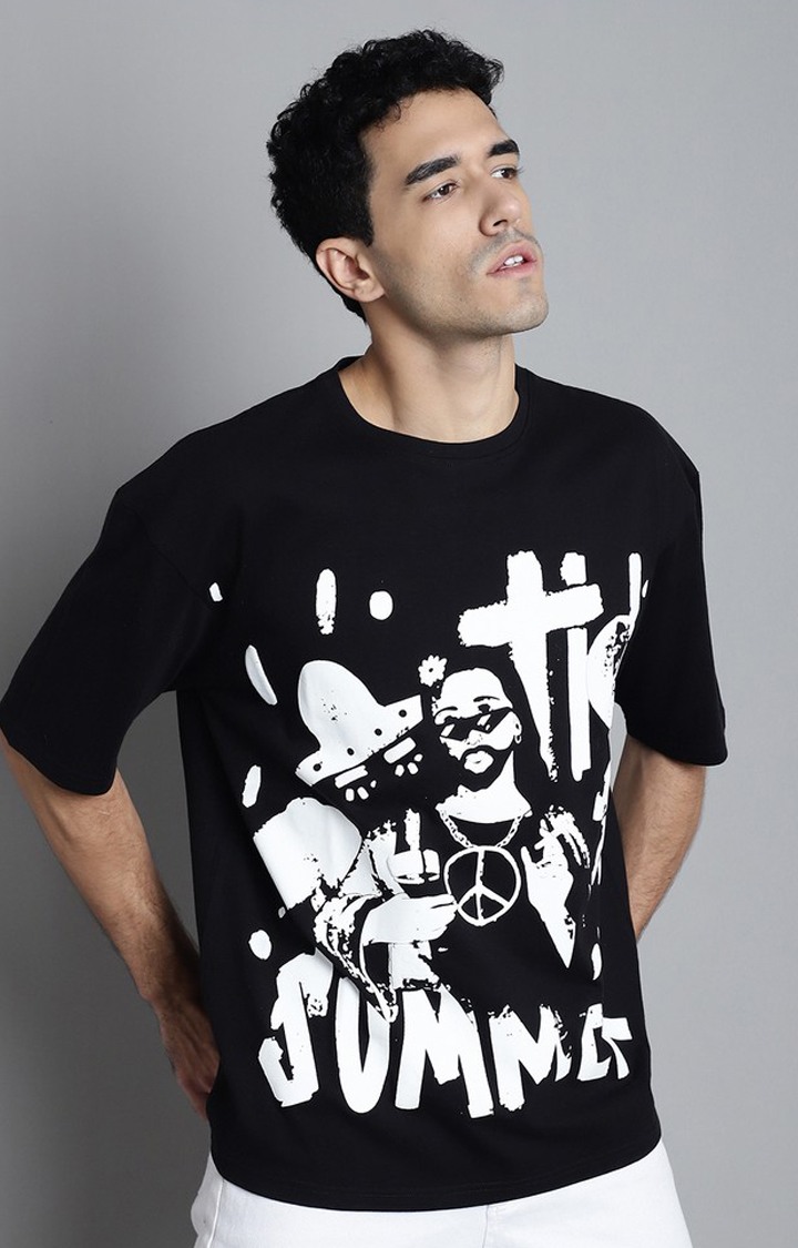 Men's  Clubbing Premium Black Oversize Tshirt