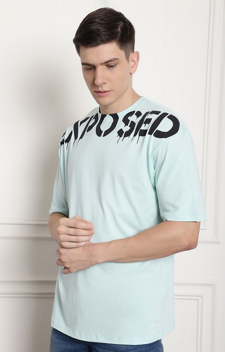 Men's  Exposed Premium Mint Green Oversize Tshirt