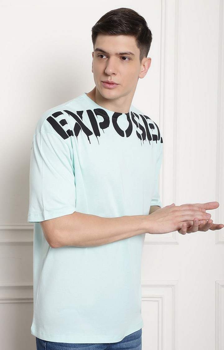 Men's  Exposed Premium Mint Green Oversize Tshirt