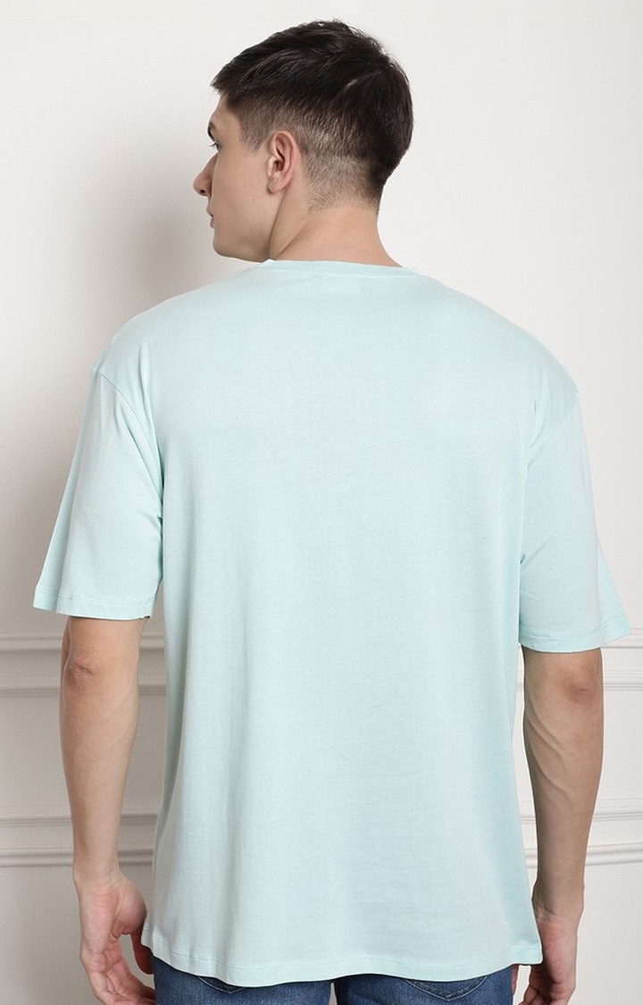 Men's  Exposed Premium Mint Green Oversize Tshirt