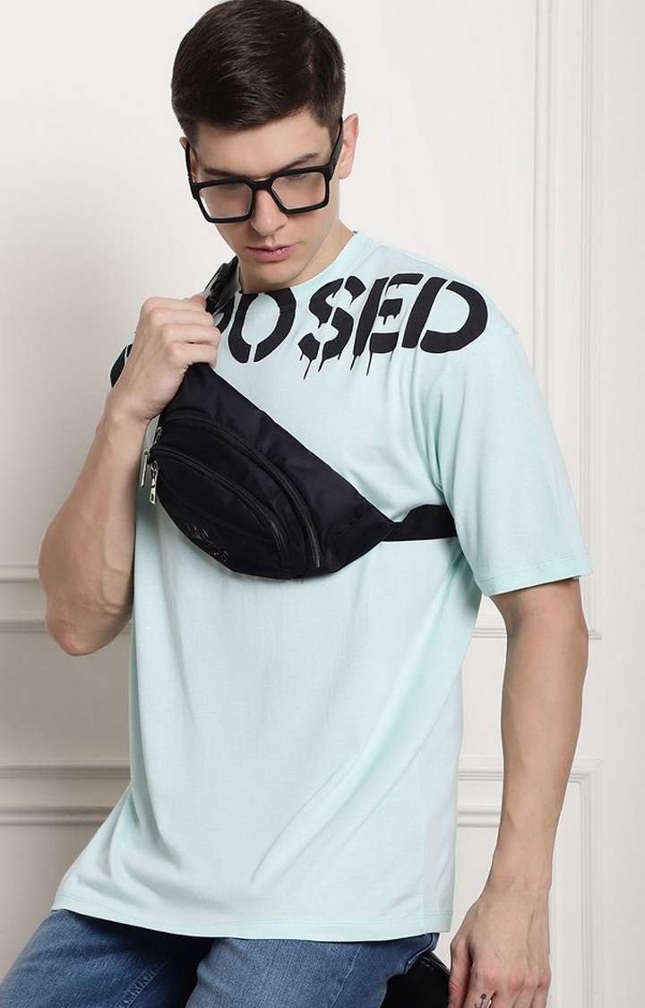 Men's  Exposed Premium Mint Green Oversize Tshirt