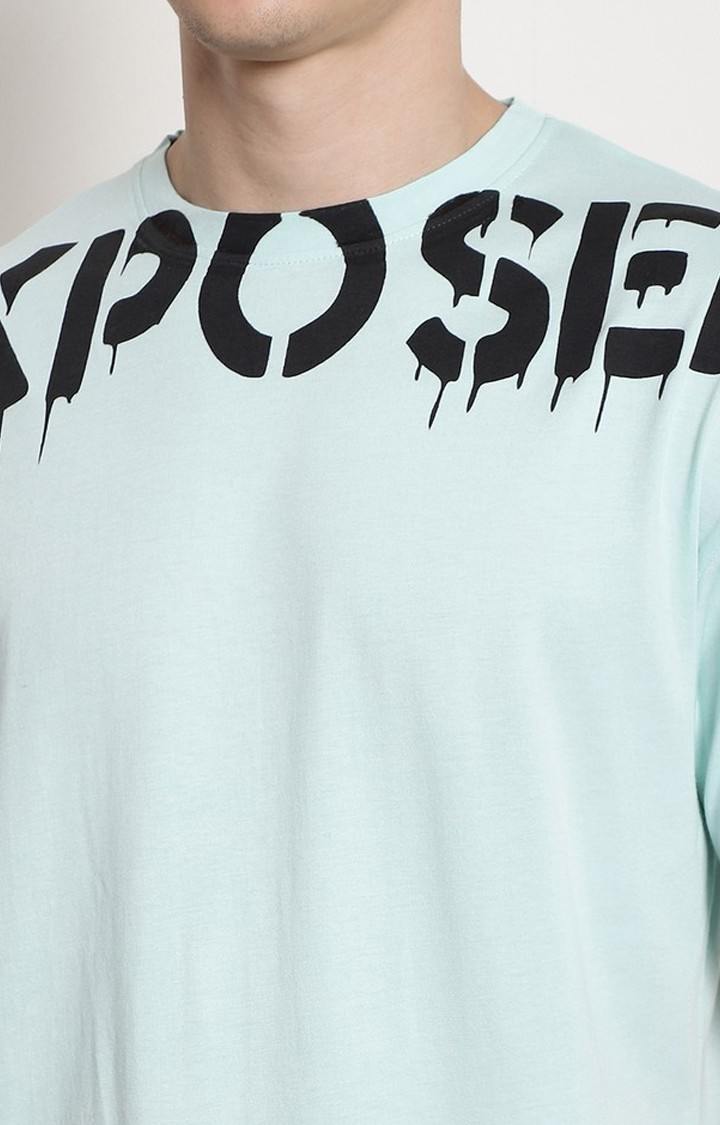 Men's  Exposed Premium Mint Green Oversize Tshirt