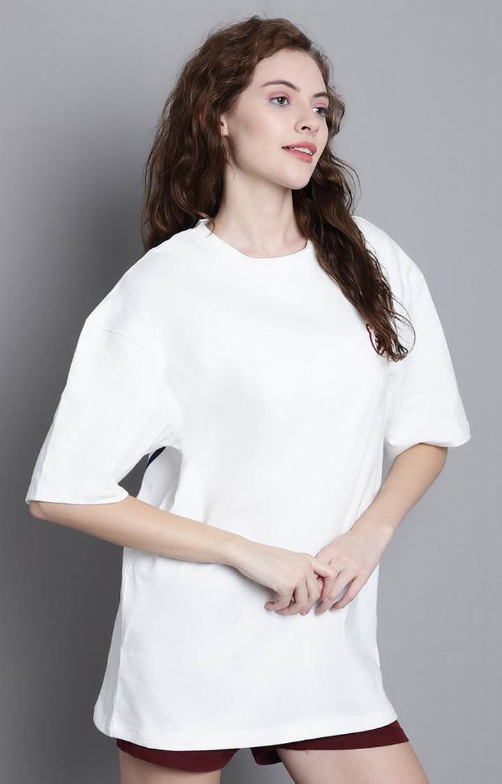 Women's Chicago Off White Graphic Oversized T-Shirts