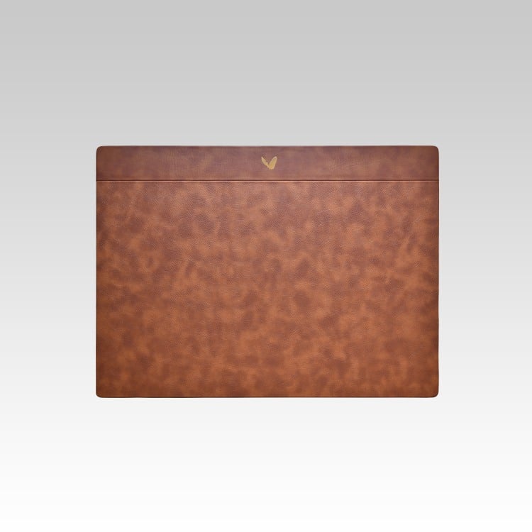 22x16 Inches Rigid Desk Blotter Plus | Classic | Tan