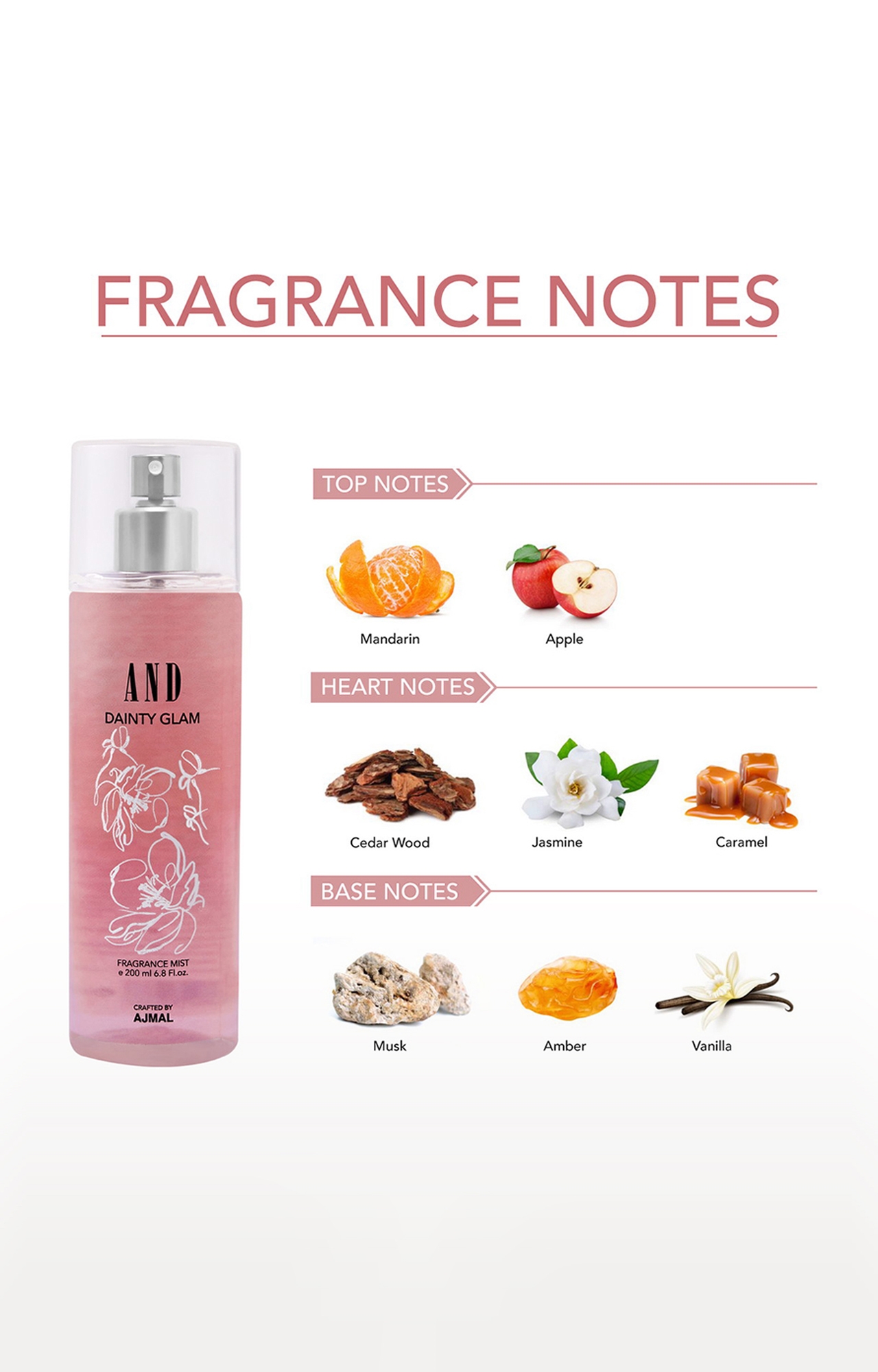 AND Crafted By Ajmal | AND Dainty Glam Body Mist Perfume 200ML Long Lasting Scent Spray Gift For Women Crafted by Ajmal 1