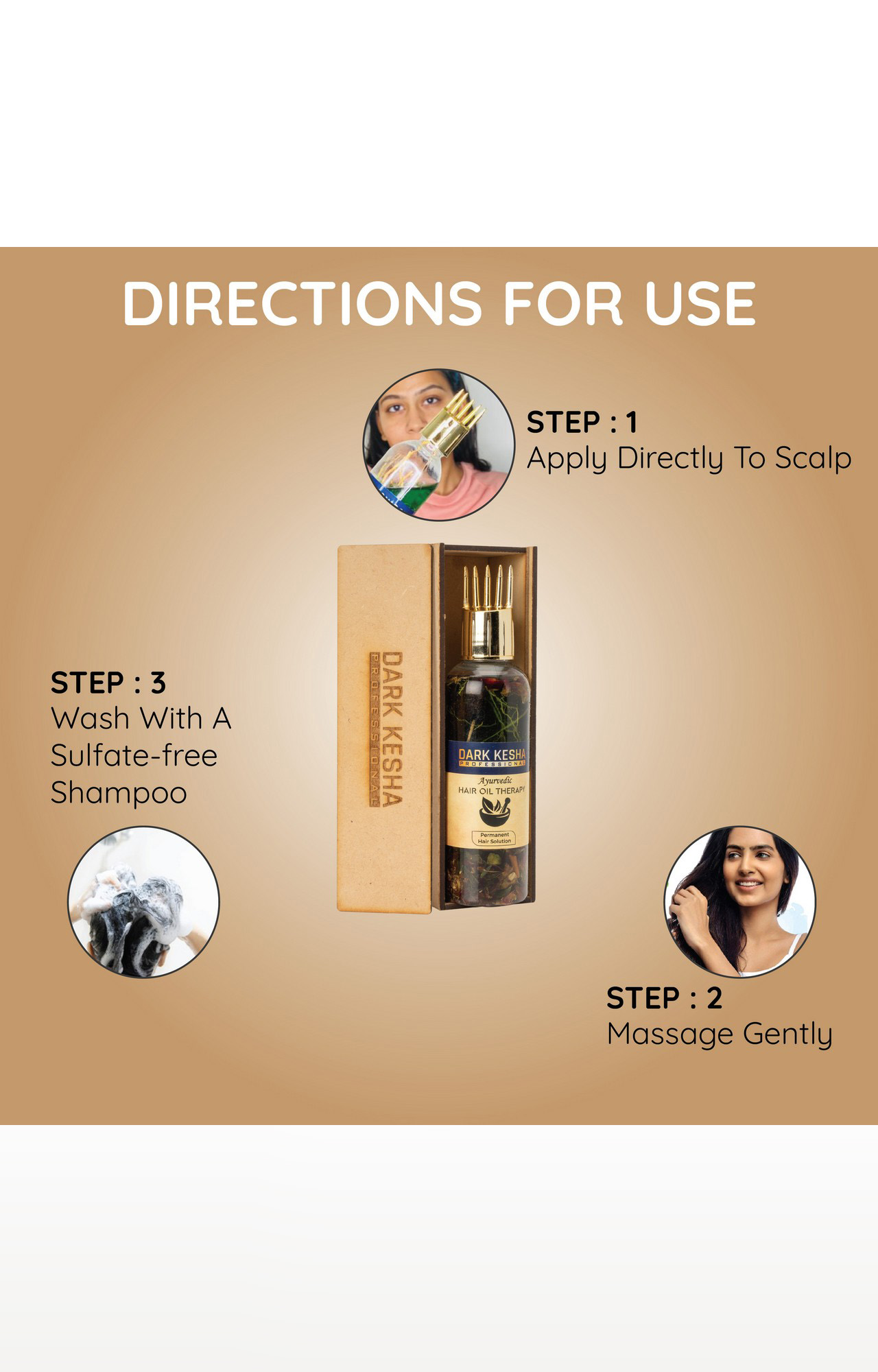 Dark Kesa Ayurvedic Hair Oil, Bhringraj And Amla Oil, Reduces Hair Loss And Improves Hair Growth 100Ml