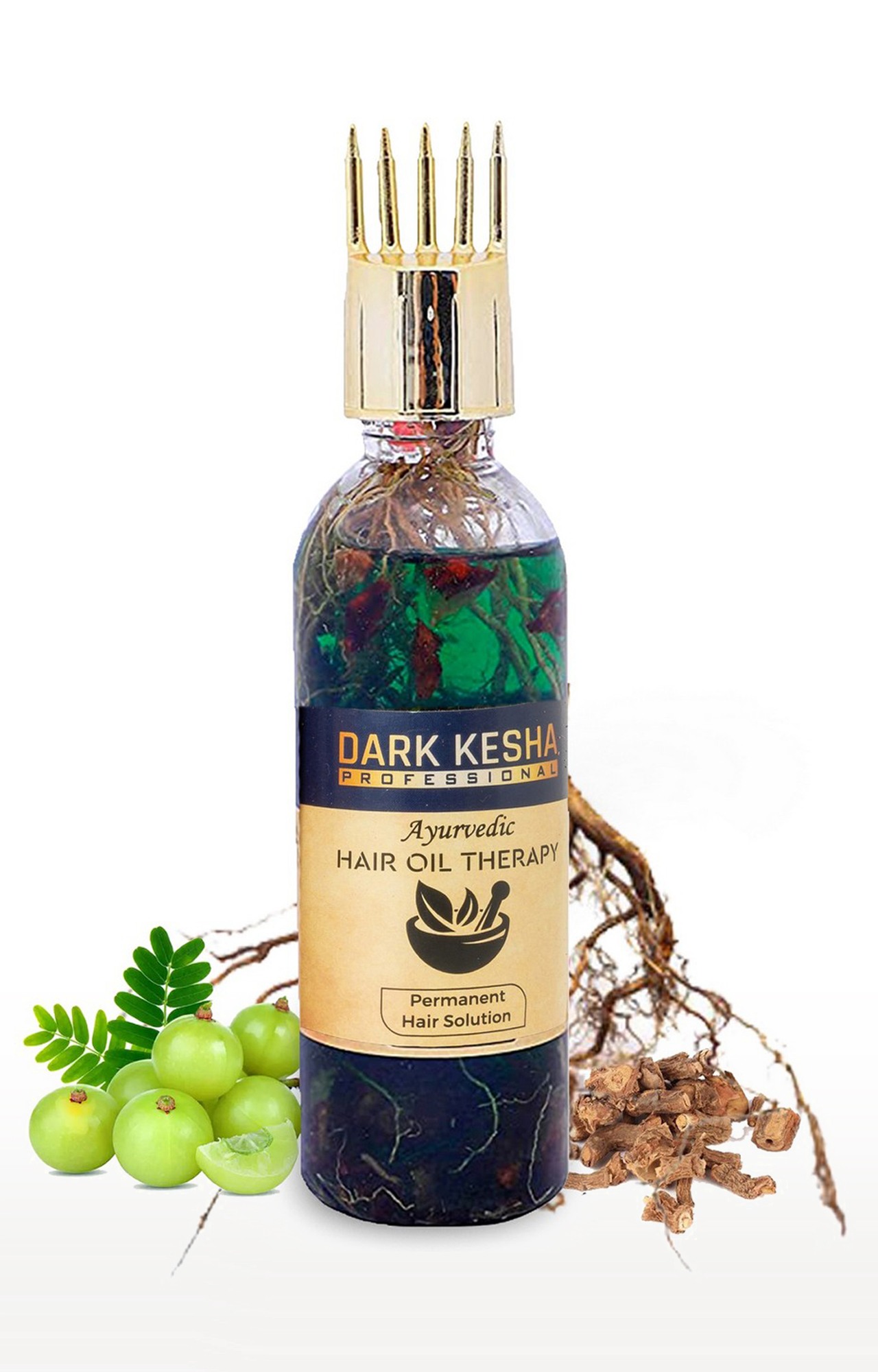 Dark Kesa Ayurvedic Hair Oil, Bhringraj And Amla Oil, Reduces Hair Loss And Improves Hair Growth 100Ml