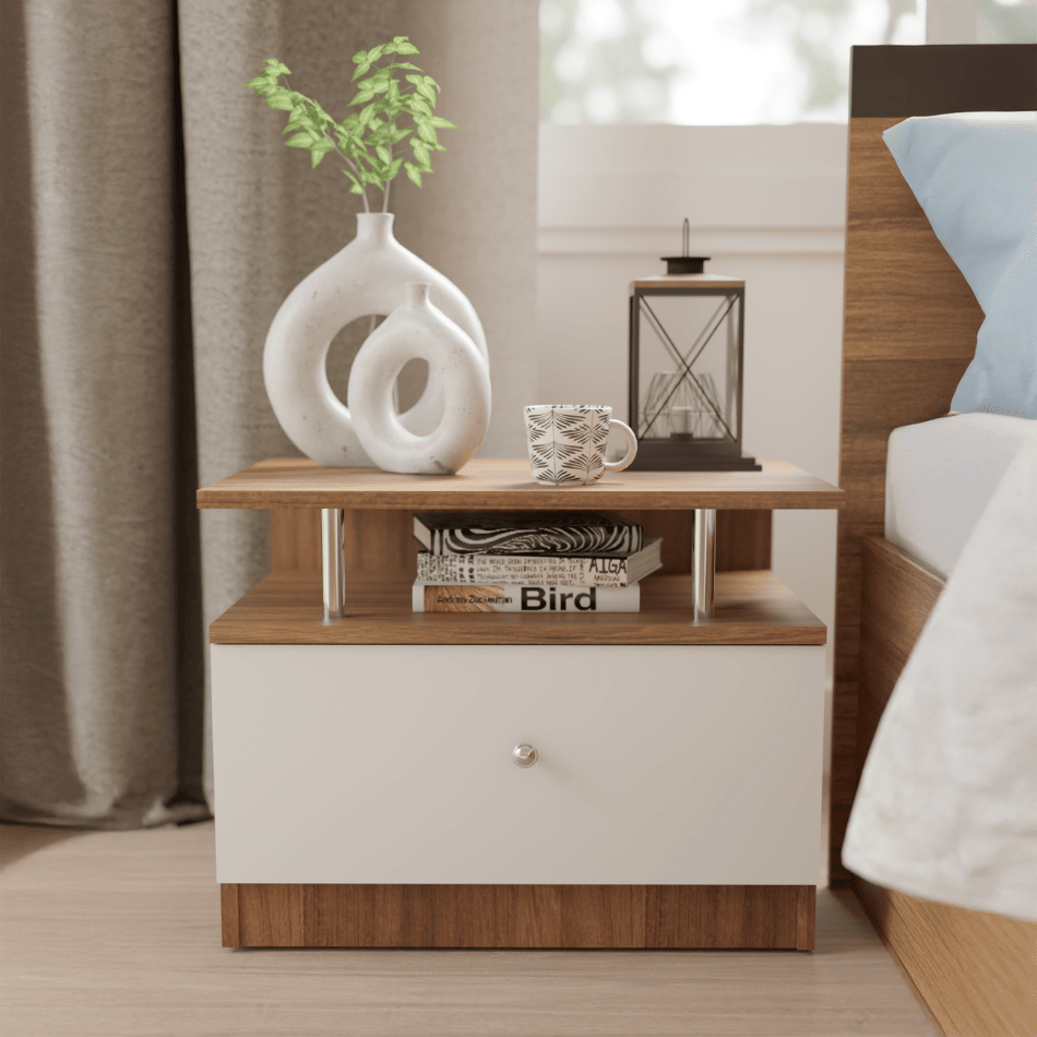 Pico Bedside Table - Leon Teak (DIY)
