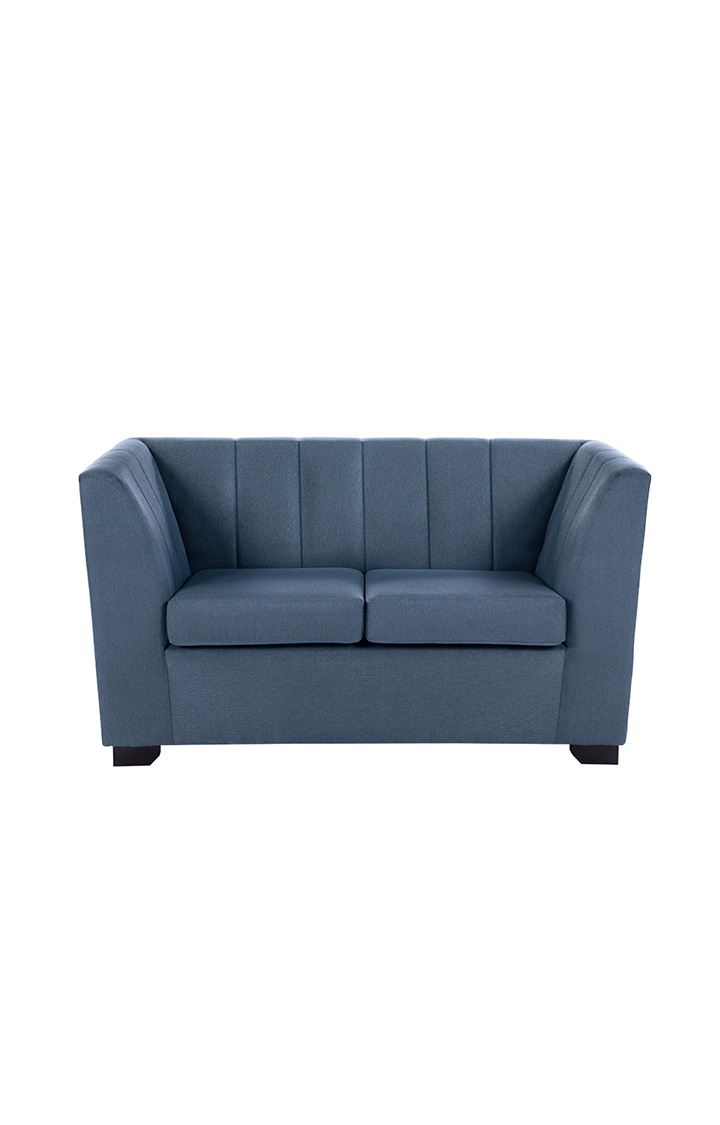 neudot Lexus Sofa for Living Room |2 Persons Sofa|Premium Fabric with Padded Armrest | Solid Wood Frame|2 Seater in Earth Blue Color