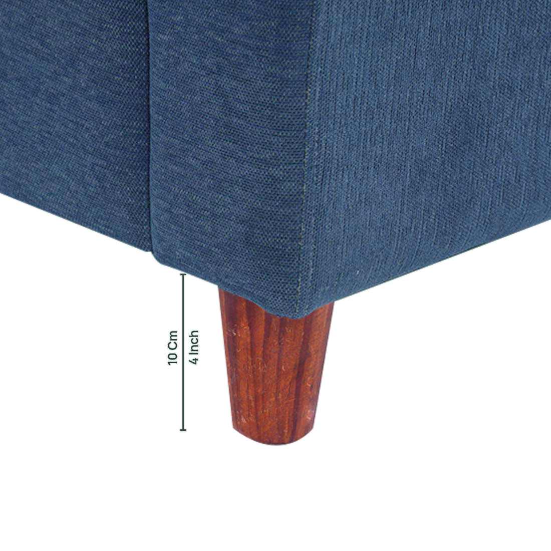 neudot Roman Sofa for Living Room |1 Person Sofa|Premium Fabric with Cushioned Armrest | Solid Wood Frame|1 Seater in Dusky Blue Color