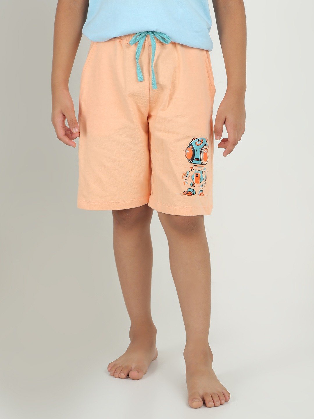 Boys 1 piece printed short - Peach