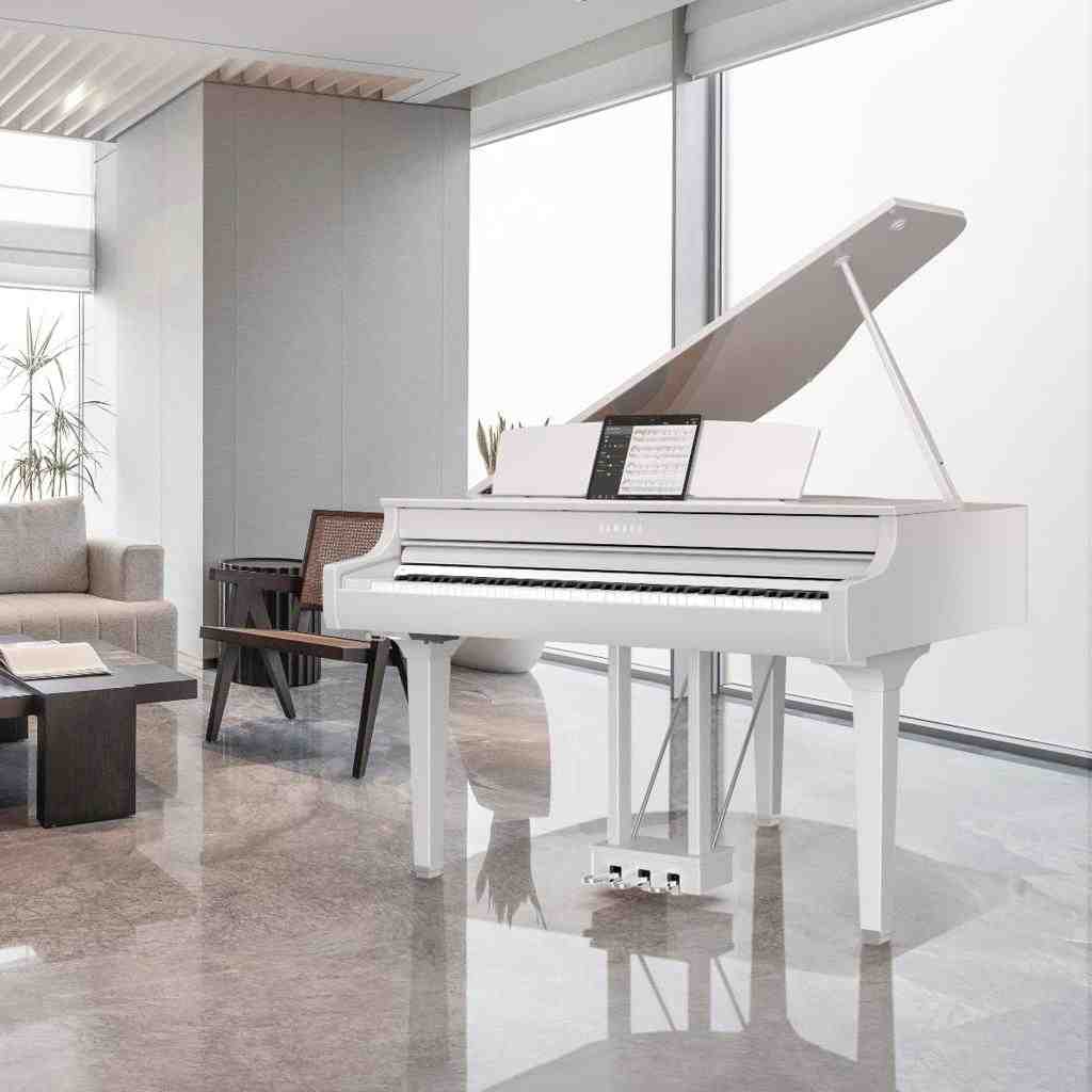 Yamaha Clavinova CLP-895GP Digital Grand Piano with Bench, Polished White 4