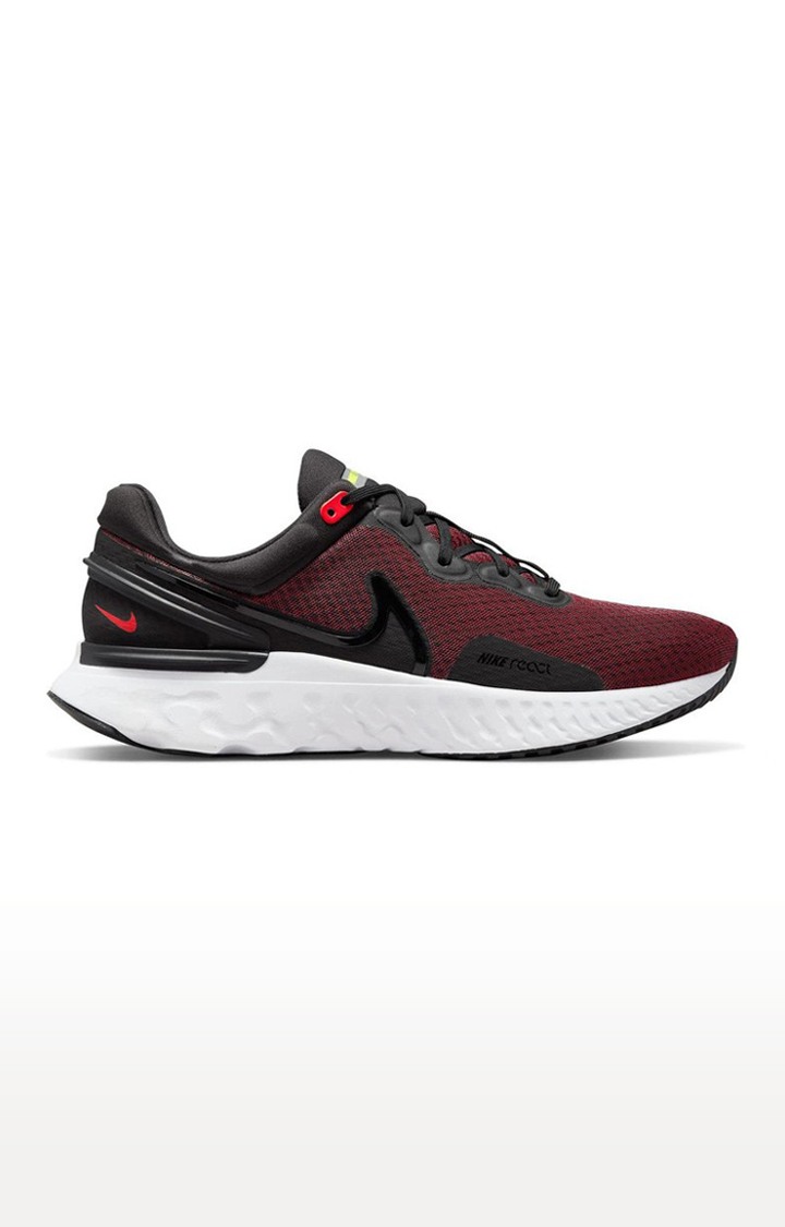 Men s Maroon Black Mesh Running Shoes