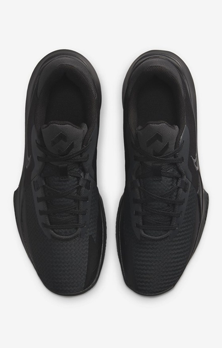 Men's Black Polyester Running Shoes
