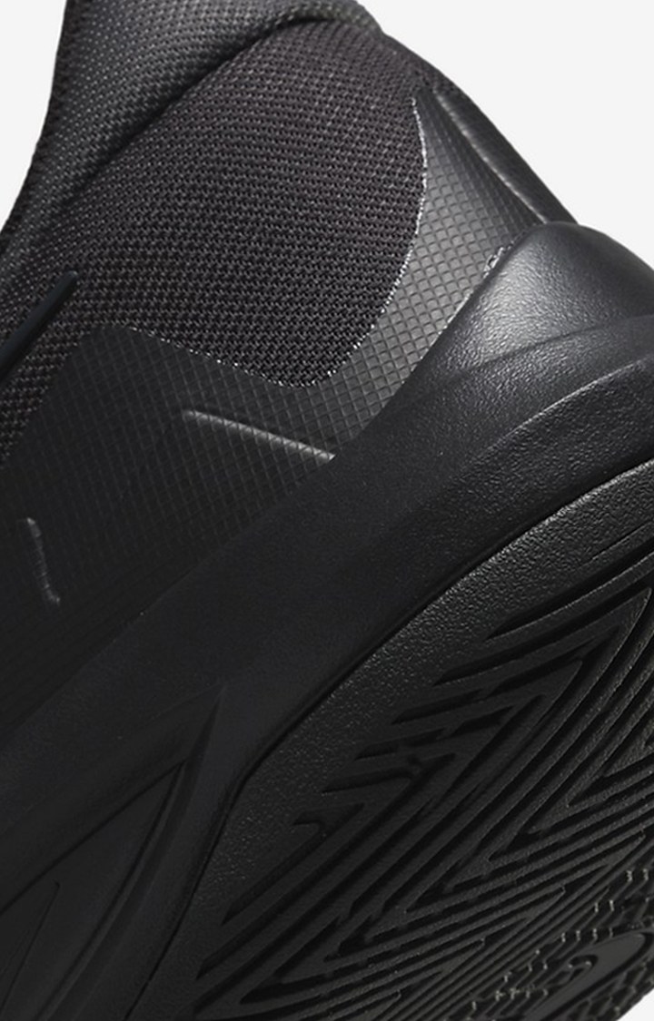 Men's Black Polyester Running Shoes