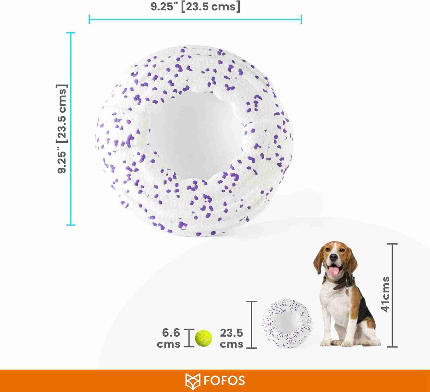 Barkbutler Fofos Super Lightweight and Durable Flyer Tug Toy for Dogs (White)