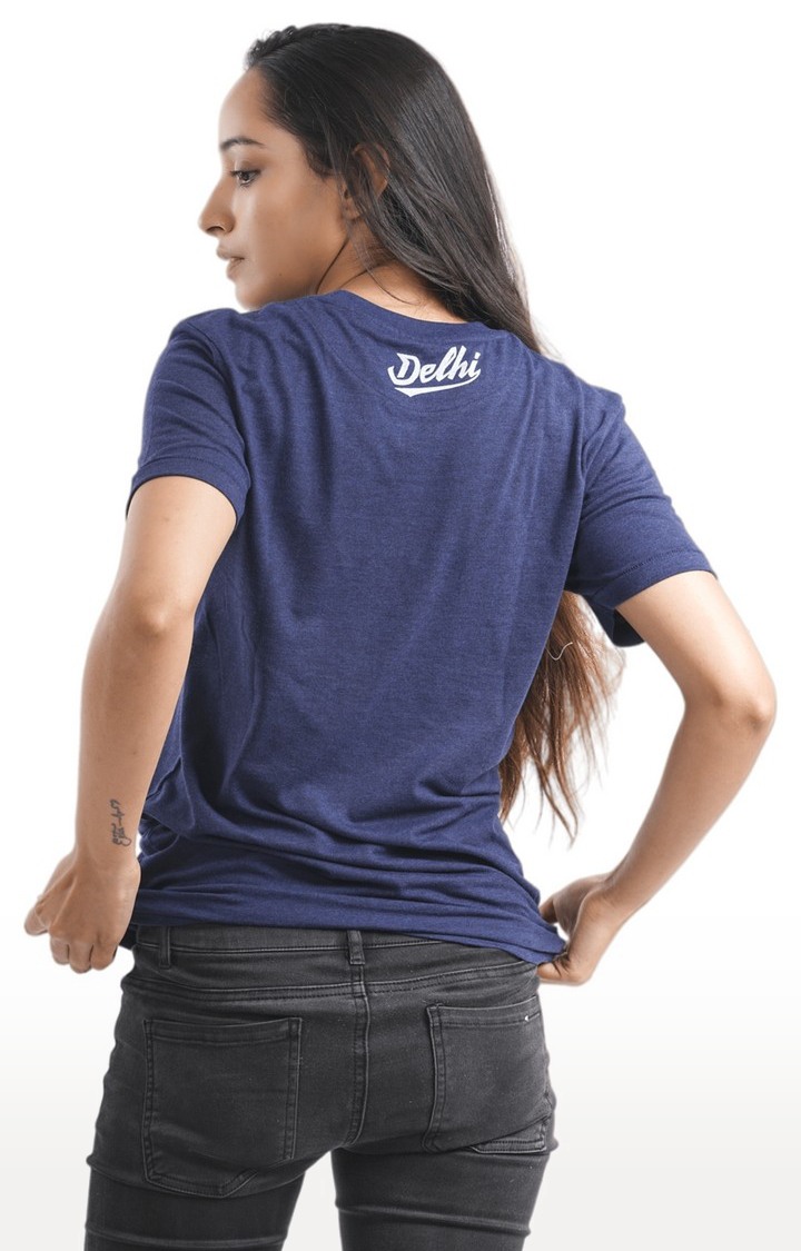 Unisex Delhi 1947 India Tri-Blend T-Shirt in Navy