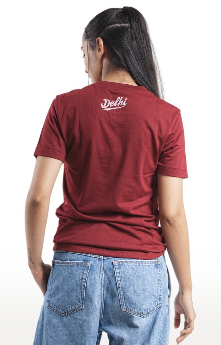 Unisex Delhi Block Tri-Blend T-Shirt in Wine