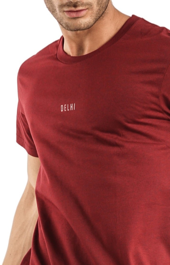 Unisex Delhi Block Tri-Blend T-Shirt in Wine